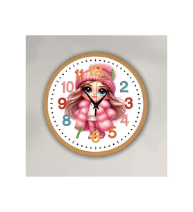 bilge Tasarım Çocuk Odası Duvar Saati 30 x 30 CM (Çok Renkli)