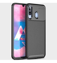 Samsung Galaxy M30 Kılıf Esnek Soft Karbon Tasarım Legion Serisi (Siyah)