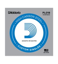 Daddario PL018 Elektro & Akustik Tek Tel 0.018 İnç - Çelik
