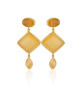 Kadir Jewellery 22 Ayar Altın Kaplama Kadın Sallantılı Küpe -El İşçiliği Ve Hipoalerjenik Küpe