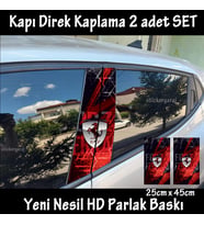 spor araba logo folyo - 2kapı için 2adet sticker kaplama - tuning modifiye