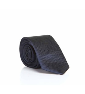 Lacivert Slim Fit Düz Renk Dokuma Kravat / DDK-03 (Renksiz)