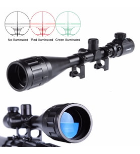 4-16X50 Aoeg Zoomlu Dürbünü Çift Işıklı Kırmızı,Yeşil Kaynaklı Avcılık Dürbün