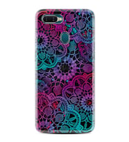 Oppo A5S A15 A16 A54 A55 A73 A74 Kılıf Desemli Silikon Colurful Mandala 1667