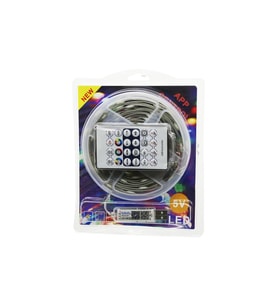 9MT  KUMANDALI - USB Lİ  RGB ŞERİT LED  0.4W/M - 20lm/led   -20+55°C (5343)