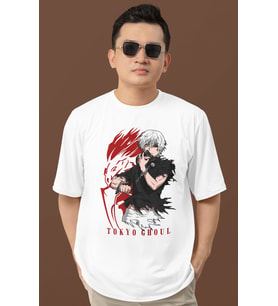 Tokyo Ghoul Wiki Baskılı Unisex Oversize Anime Dizi Karakter Tişört