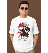 Tokyo Ghoul Wiki Baskılı Unisex Oversize Anime Dizi Karakter Tişört