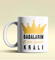 Kişiye Özel Babaların Kralı 3 Tasarımlı Beyaz Kupa