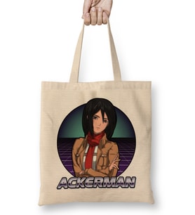 Ackerman Mikasa Mikasa Ackerman 01 Bez Çanta Uzun Saplı
