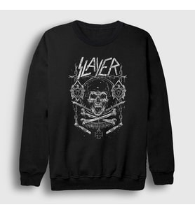 Presmono Unisex Siyah War Slayer Sweatshirt 295119tt