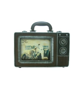 pilelistore Dekoratif Metal Çerçeve Televizyon Temalı Vintage Hediyelik