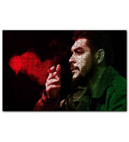 Cakapuzzle Che Guevara Puro İçiyor Siyah Arkaplan  Puzzle Yapboz MDF (Ahşap) (120 Parça)