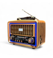 Nostaljik Trend Ledli Radyo,Bluetooth Ahşap Görünüm Nostalji Radyo (B.Kahverengi)