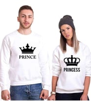 Tshirthane Prince Princess Sevgili Kombinleri Sweatshirt Kombini (Tek Ürün Fiyatıdır.)