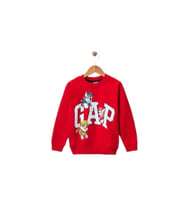 Erkek Çocuk Bisiklet Yaka Karekter Baskılı Sweatshirt (Kırmızı)
