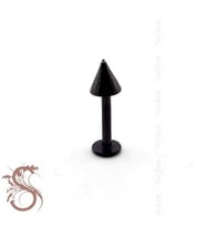 SİVRİ UÇLU VÜCUT PİERCİNG 13 MM SİYAH RENK ÇENE P342
