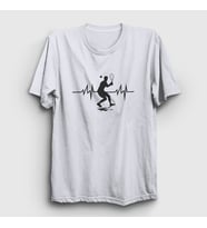 Presmono Unisex Beyaz Heartbeat Spor Tennis Tenis T-Shirt 334380tt (Beyaz)