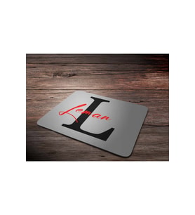 KİŞİYE ÖZEL L HARF BASKILI MOUSE PAD