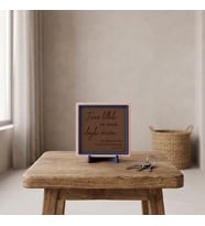 İnnâ lillâhi ve innâ ileyhi râciûn Yazılı Modern Dekoratif Obje, Ev İçin Anlamlı Aksesuar 10x10 cm