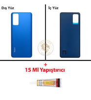Xiaomi Redmi Note 11 Pro Alacakaranlık Mavisi Arka Pil Kapağı Batarya Kapağı + B-7000 Yapıştırıcı