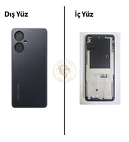 Tecno Camon 19 Siyah Uyumlu Orta Kasa Full Kasa Kapak Gövde Housing