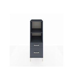 Kronos Dolap 2 Raflı 2 Çekmeceli 44x59x134 Antrasit-Antrasit