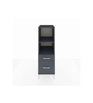 Kronos Dolap 2 Raflı 2 Çekmeceli 44x59x134 Antrasit-Antrasit