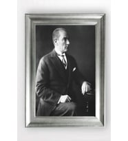 Gümüş Çerçeveli Atatürk Tablo cv1263
