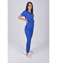 Saks Mavi Atlantis Jogger Model Hemşire Doktor Üniforma Takım (Saks Mavisi)