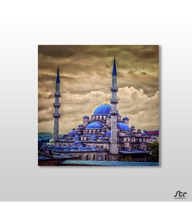 Fatih Camii Kanvas Tablo 25x25cm (Karışık)