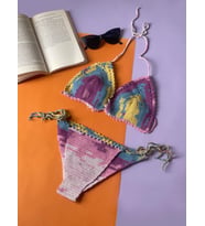 Sista El Örgüsü Handmade Mor Bikini Takımı