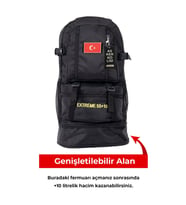 Siyah Büyük Boy Sırt Çantası 65 lt Körüklü Outdoor Dağcı Çanta