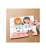 Diş Temizliği - Mutlu Dişler Tasarımlı 24 Parça Ahşap Çocuk Puzzle MPK0385
