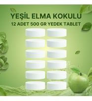6 Adet 2x500GR - YEŞİL ELMA - Nem Alıcı Rutubet Giderici Yedek Tablet