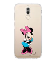 Huawei Mate 10 Lite  Kamera korumalı Kapak Minnie Mouse Tasarımlı  Şeffaf Kılıf