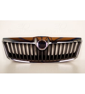 Skoda Octavia 2009-2013 Panjur Siyah Izgara Nikelajlı Çerçeve