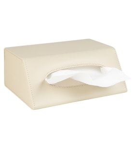 Peçetelik,Çek Al El ve Yüz Havlusu Kutu Mendil,Kağıt Mendil Muhafaza Kutusu,Vegan Deri,9*22*18 cm. Bej