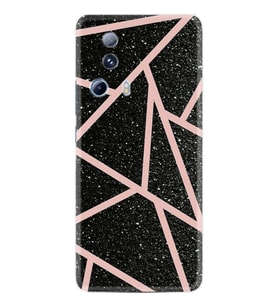 Xiaomi Mi 13 Lite Kılıf Resimli Desenli Baskılı Silikon Pembe Şeritli Mermer 1312