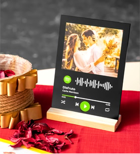 Kişiye Özel Spotify Barkodlu Plak Siyah