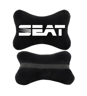 Seat Siyah Ortopedik Oto Boyun Yastığı Koltuk Yastığı Boyun Yastığı Papyon Yastık 2 Adet