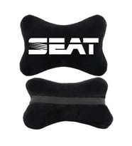 Seat Siyah Ortopedik Oto Boyun Yastığı Koltuk Yastığı Boyun Yastığı Papyon Yastık 2 Adet
