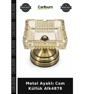 Özel Üretim Dekoratif Şık Masaüstü Modern Ev Aksesuarı Metal Ayaklı Cam Küllük Alk4878