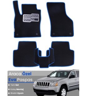 JEEP GRAND CHEROKEE (2005-2010) Uyumlu EVA Paspas Tam Set–Araca Özel,Kolay Montaj,Su Geçirmez