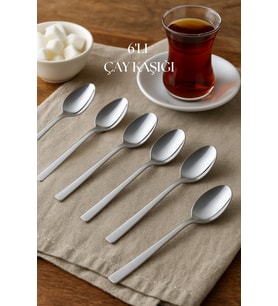 Paslanmaz Çelik 6?lı Çay Kaşığı Seti