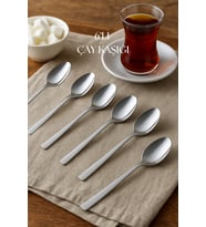 Paslanmaz Çelik 6?lı Çay Kaşığı Seti