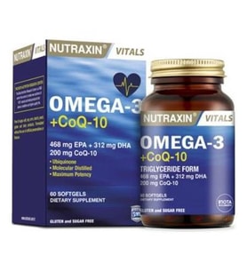 Nutraxin Omega-3 & Co Q-10 Yumuşak 60 Kapsül