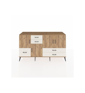 Kronos Konsol 4 Raflı 5 Çekmeceli 4 Kapaklı 176x59x99 Çam-Çam/Aytaşı