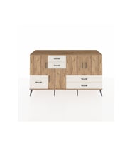 Kronos Konsol 4 Raflı 5 Çekmeceli 4 Kapaklı 176x59x99 Çam-Çam/Aytaşı