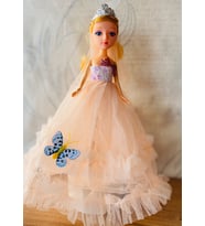 PRENSES HAREKETLİ MÜZİKLİ BEBEK (Krem)