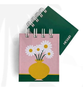 Çiçek Esintili Mini Cep Defter – 6x7 cm Spiralli Defter, Hediye ve Kişisel Notlar İçin (Çok Renkli)
